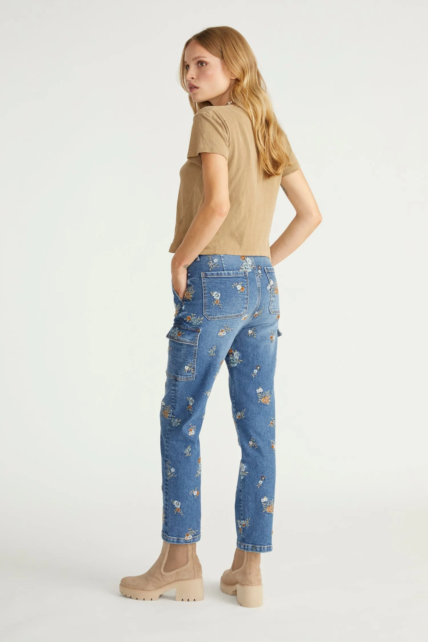 Denim Cargo Pants - Blue Mania