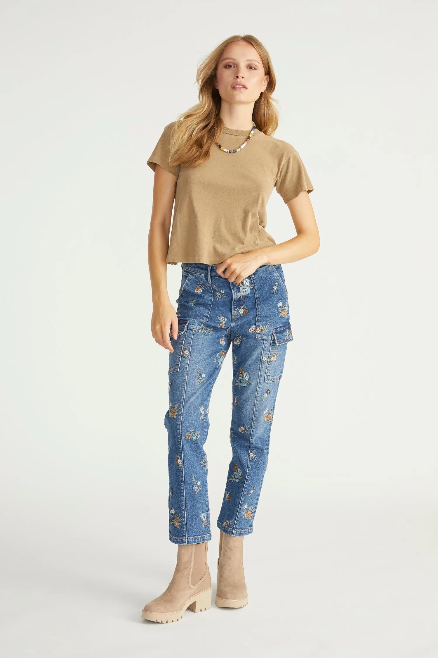 Denim Cargo Pants - Blue Mania