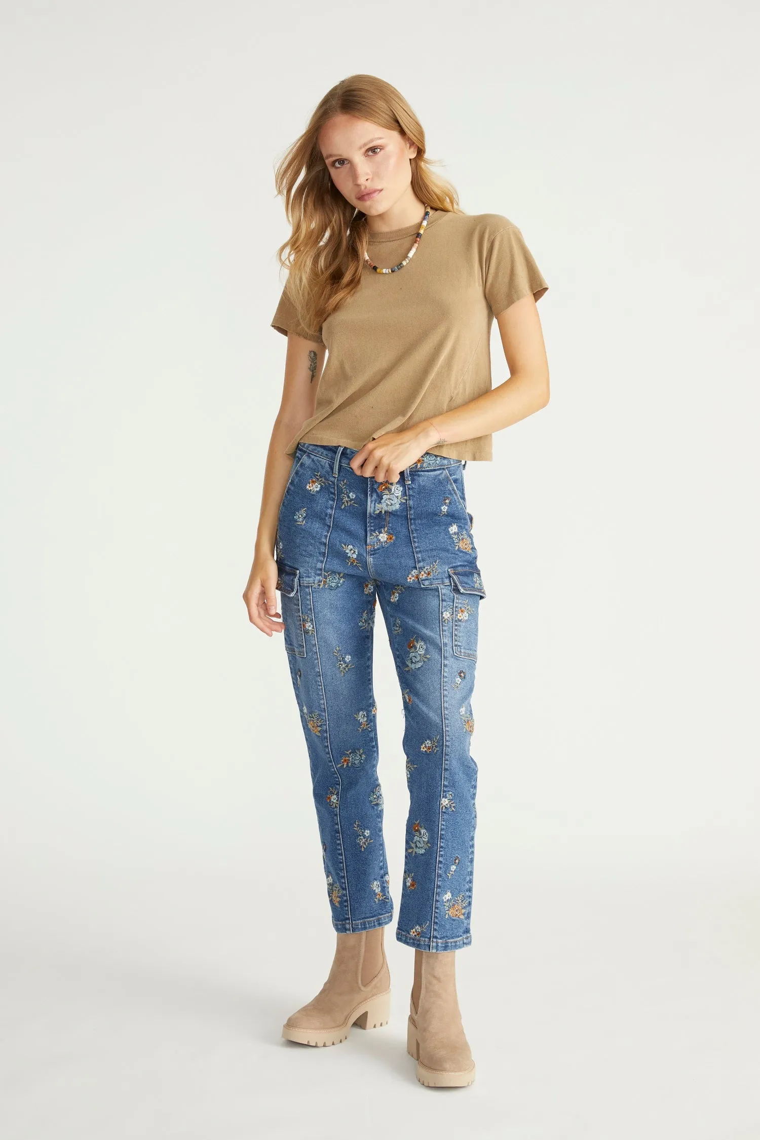 Denim Cargo Pants - Blue Mania