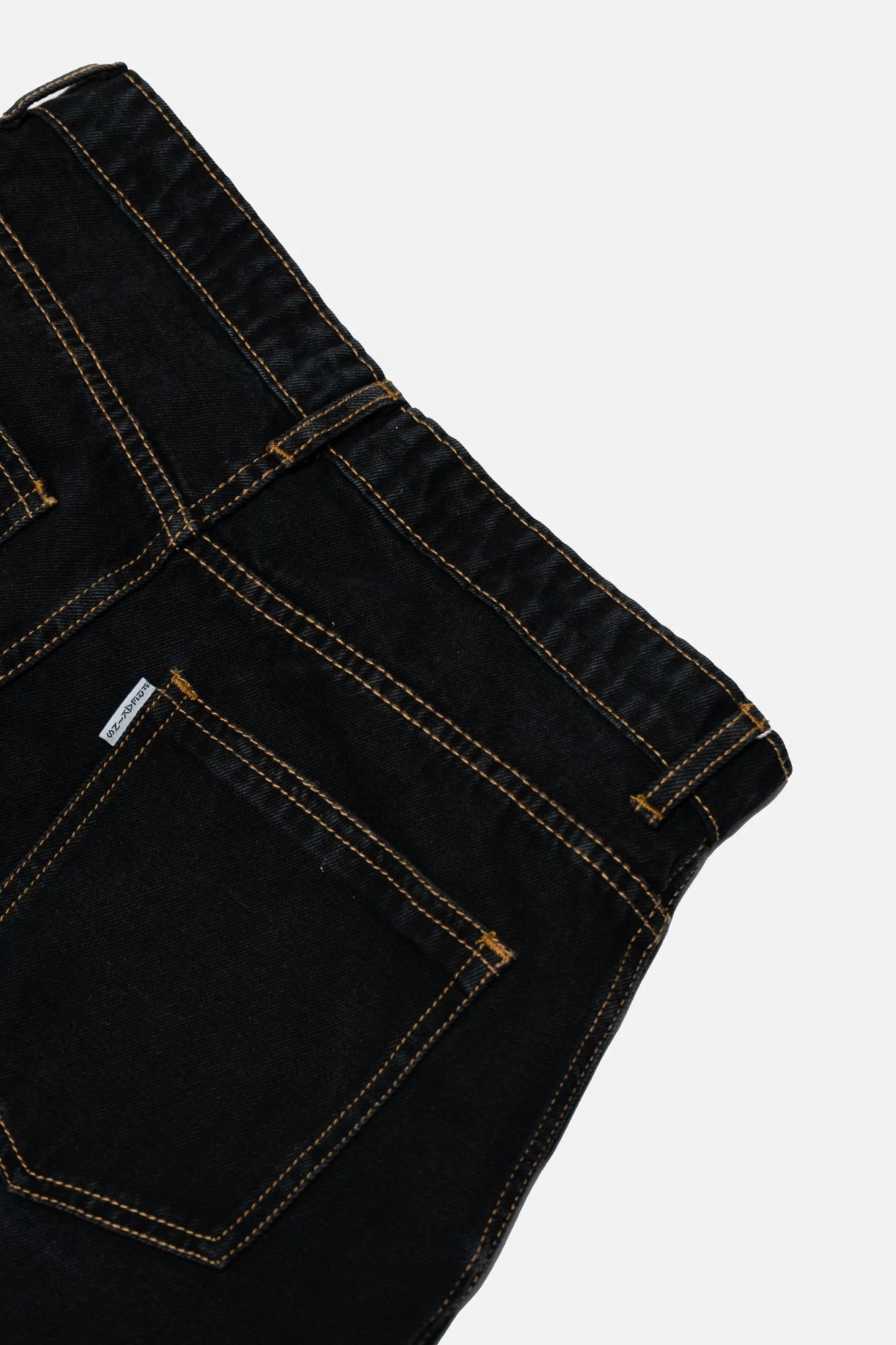 Denim Contrast Stitch Baggy Cargo