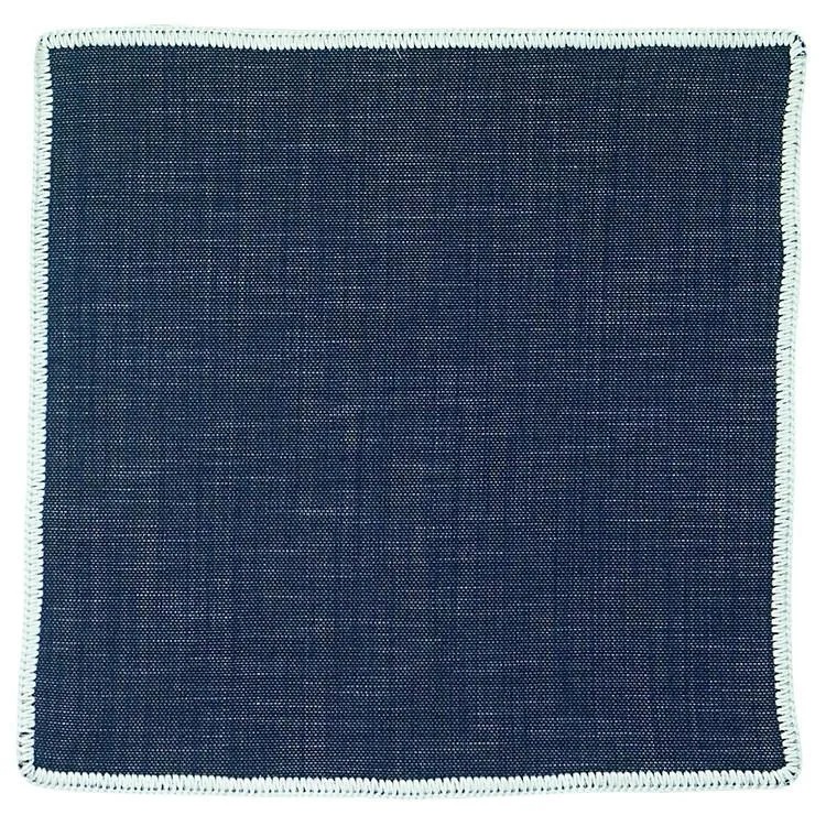 Denim Du Volte with White Signature Border