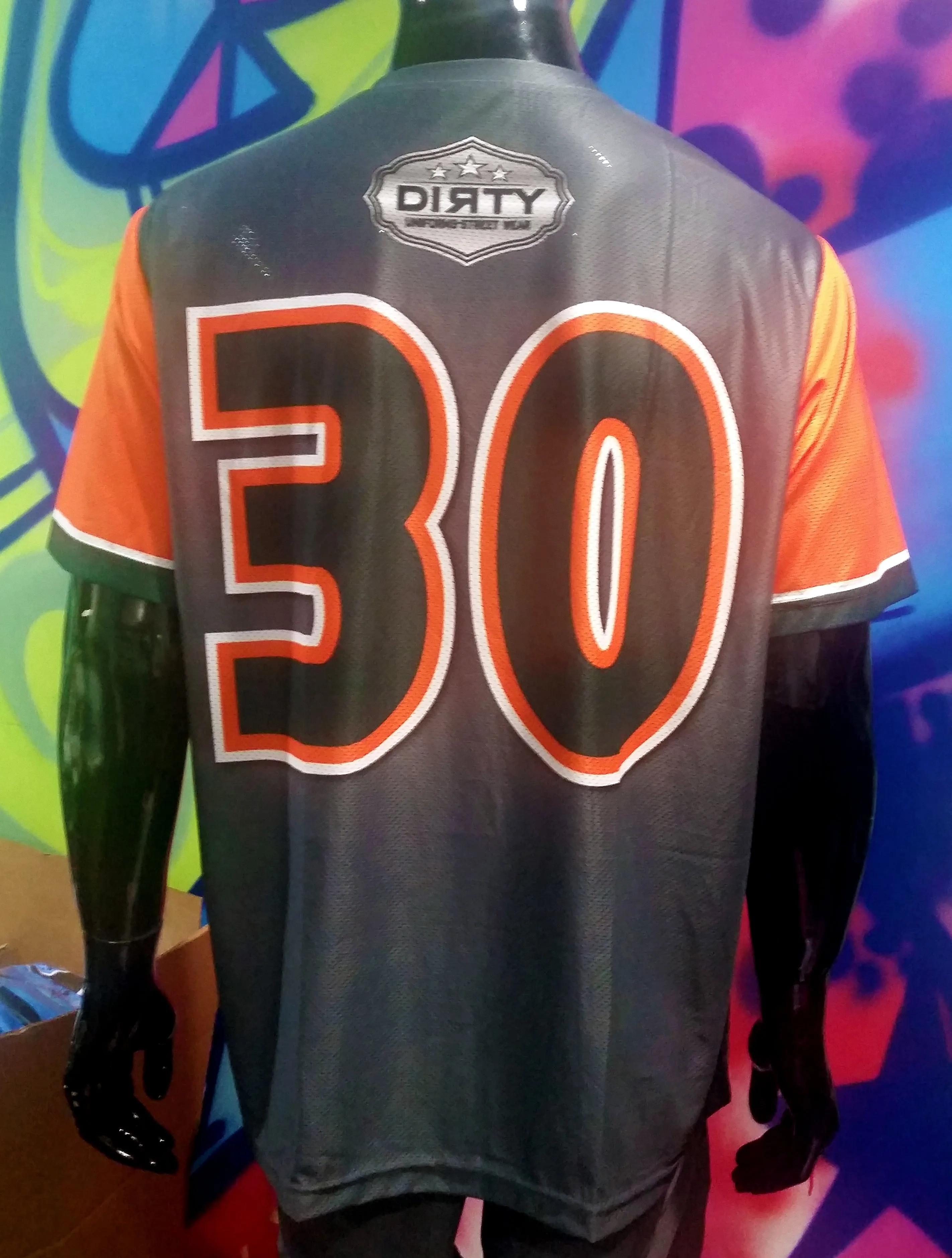 Dirty Sportswear, Graphite, Orange - Custom Full-Dye Jersey