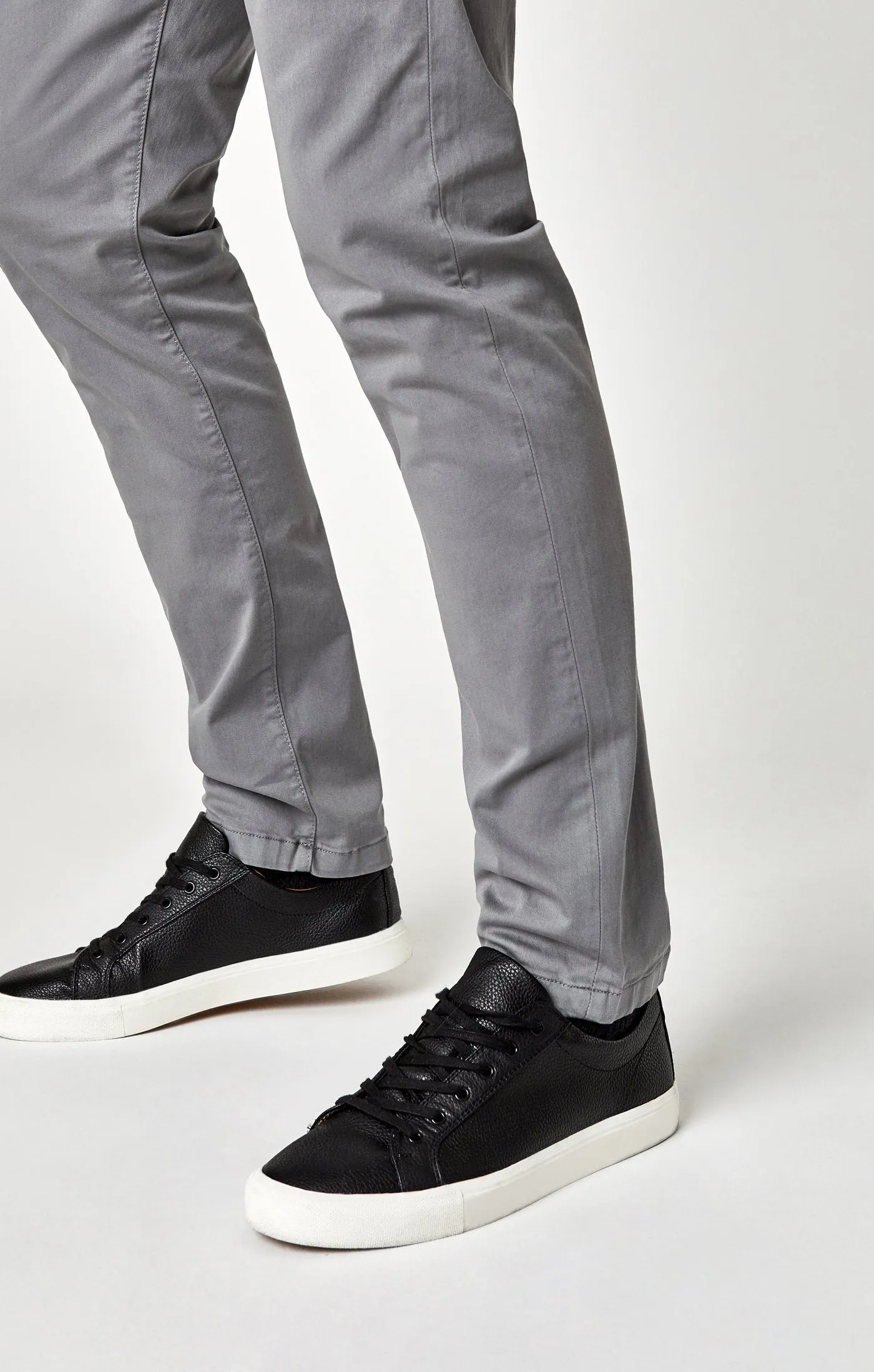 EDWARD CHINO IN STONE GREY TWILL