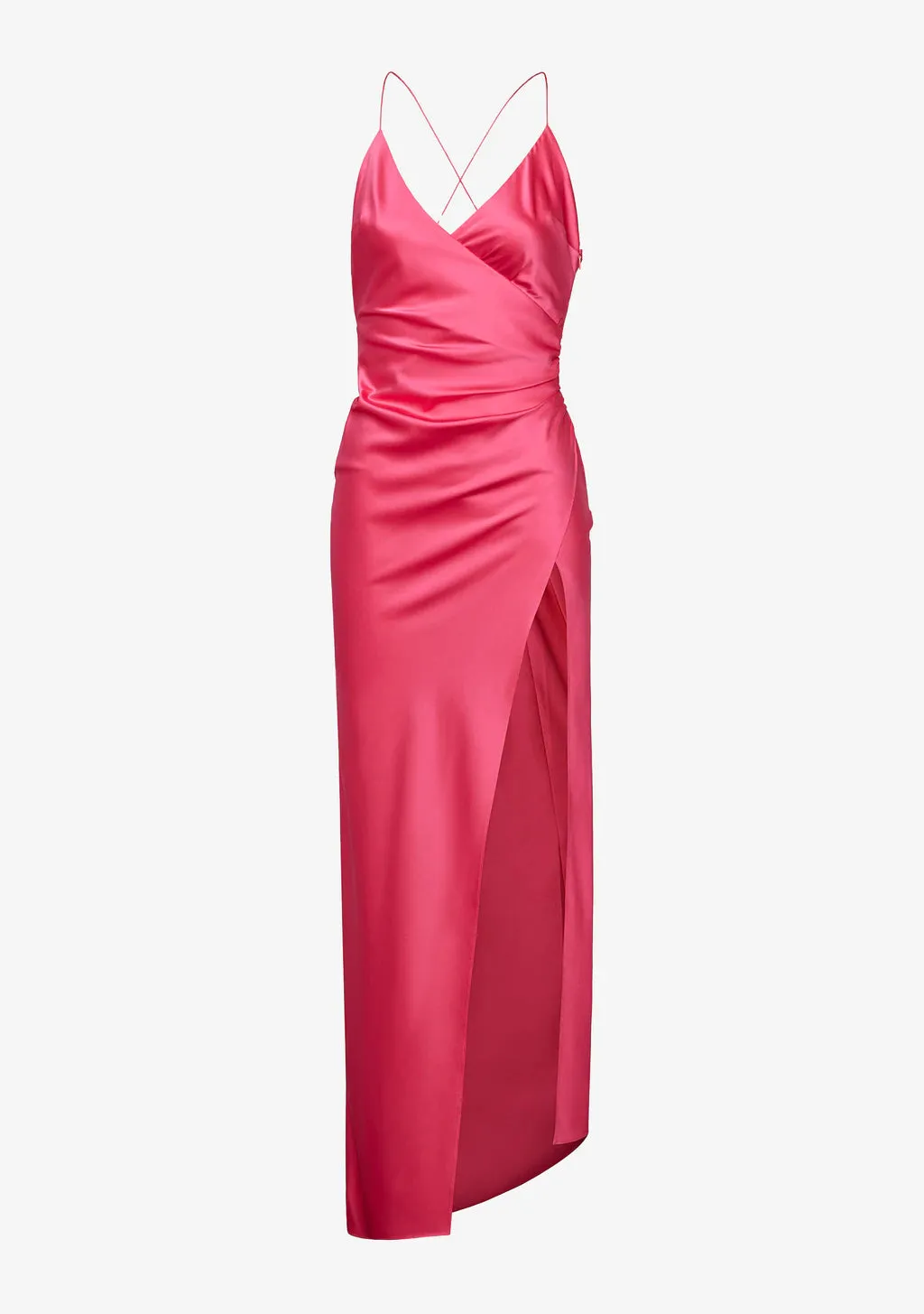 Emma Silk Dress - Fuschia Purple