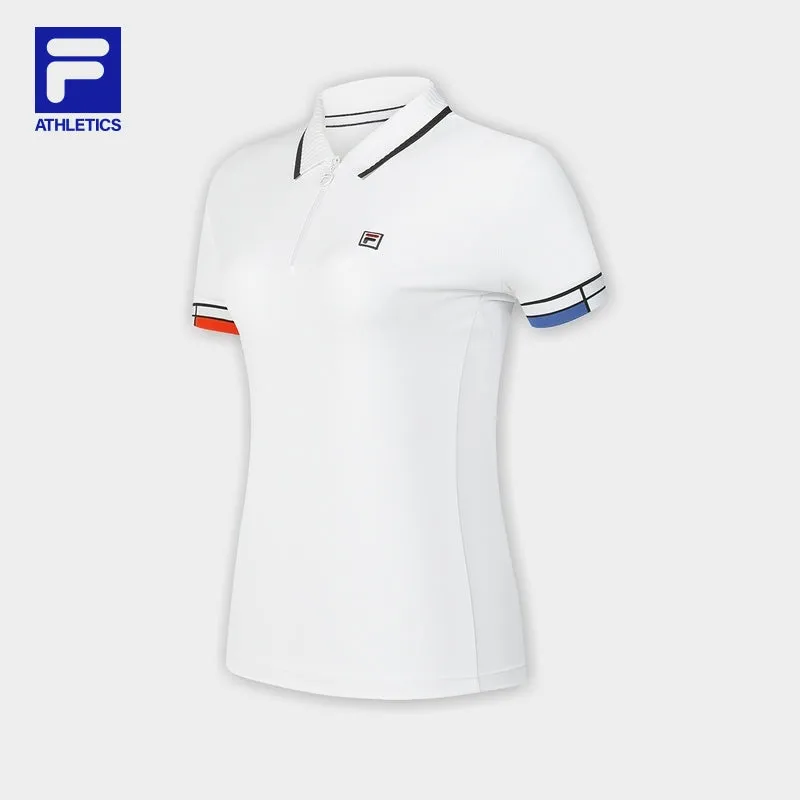 FILA CORE ATHLETICS TENNIS Women Short Sleeve Polo (Navy / White)