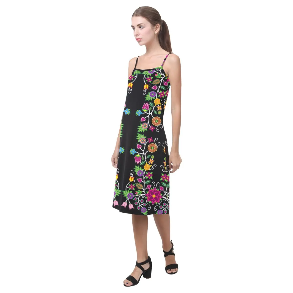 Floral Beadwork Alcestis Slip Dress