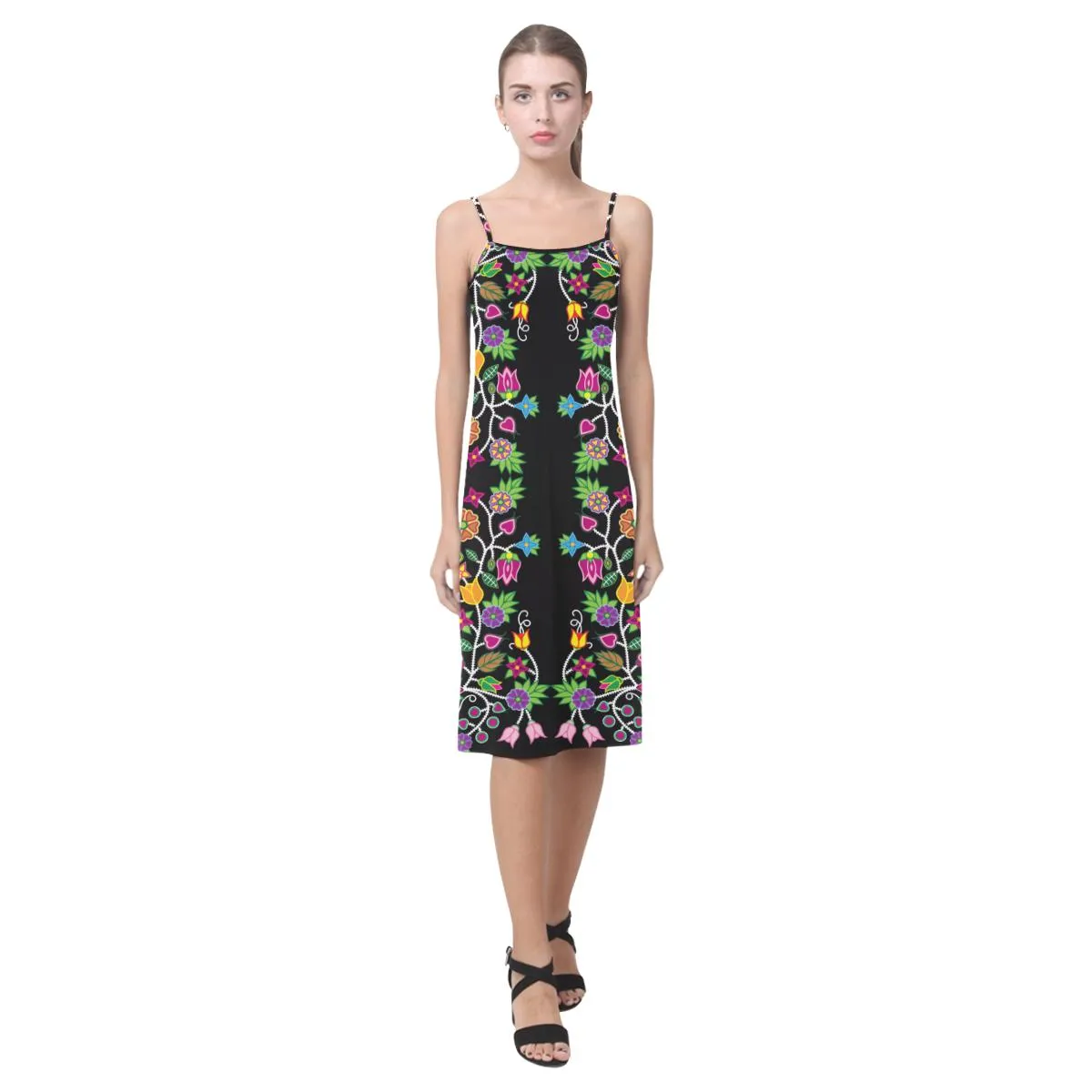 Floral Beadwork Alcestis Slip Dress