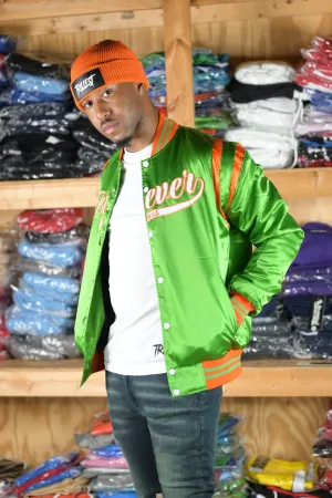 Forever Trill Bomber Jacket - Kelly Green\Orange