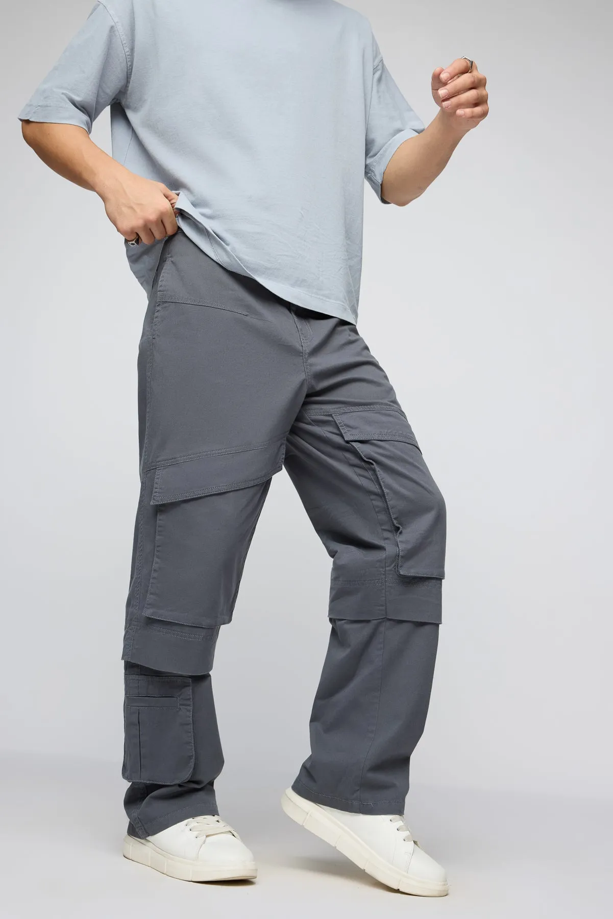 Gargoyle Grey Men's Relaxed Fit Cargo Pants