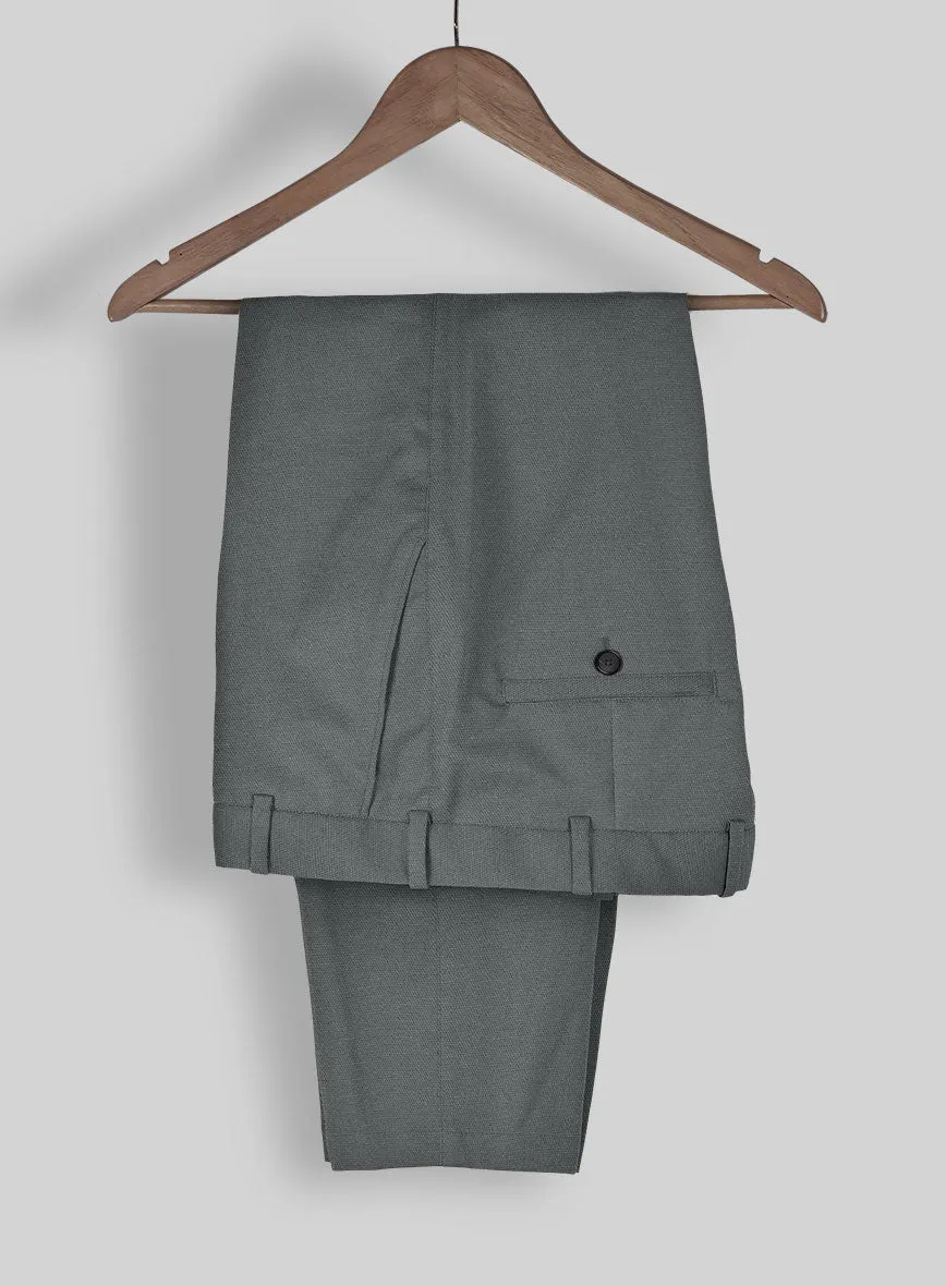 Gray Cotton Power Stretch Chino Pants