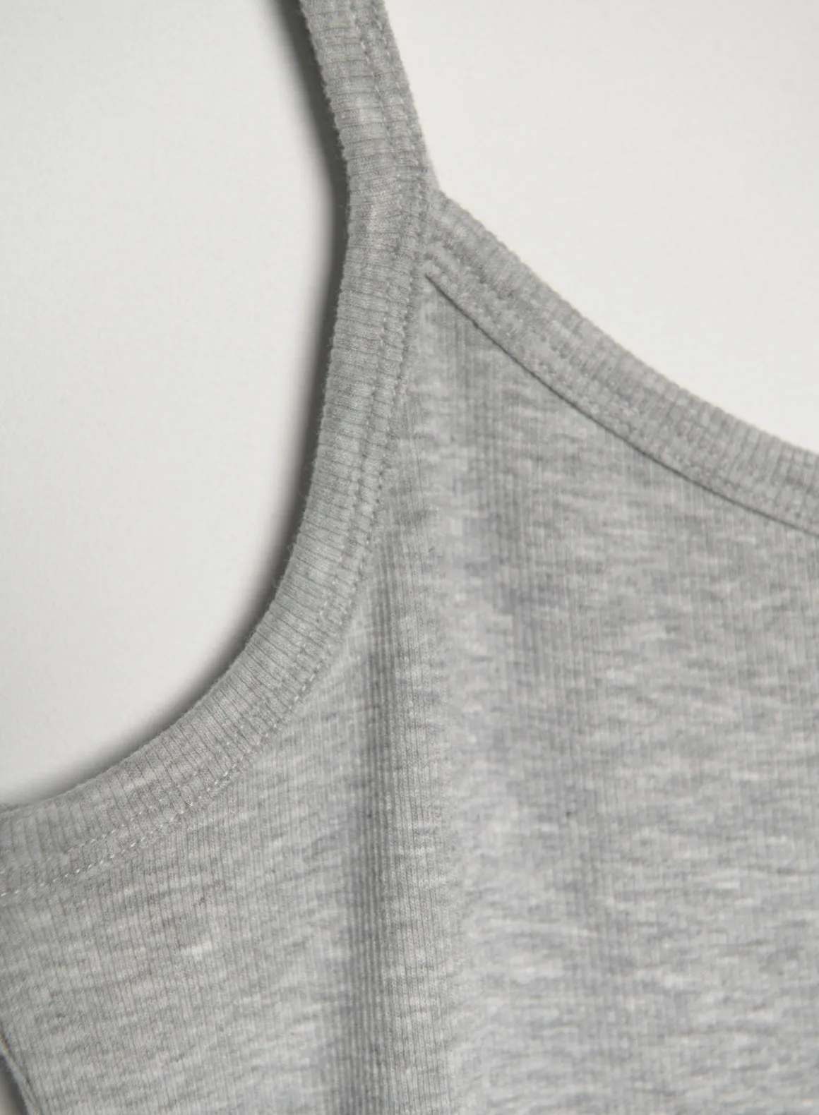 Grey Melange Ease Ribbed Slip Dress