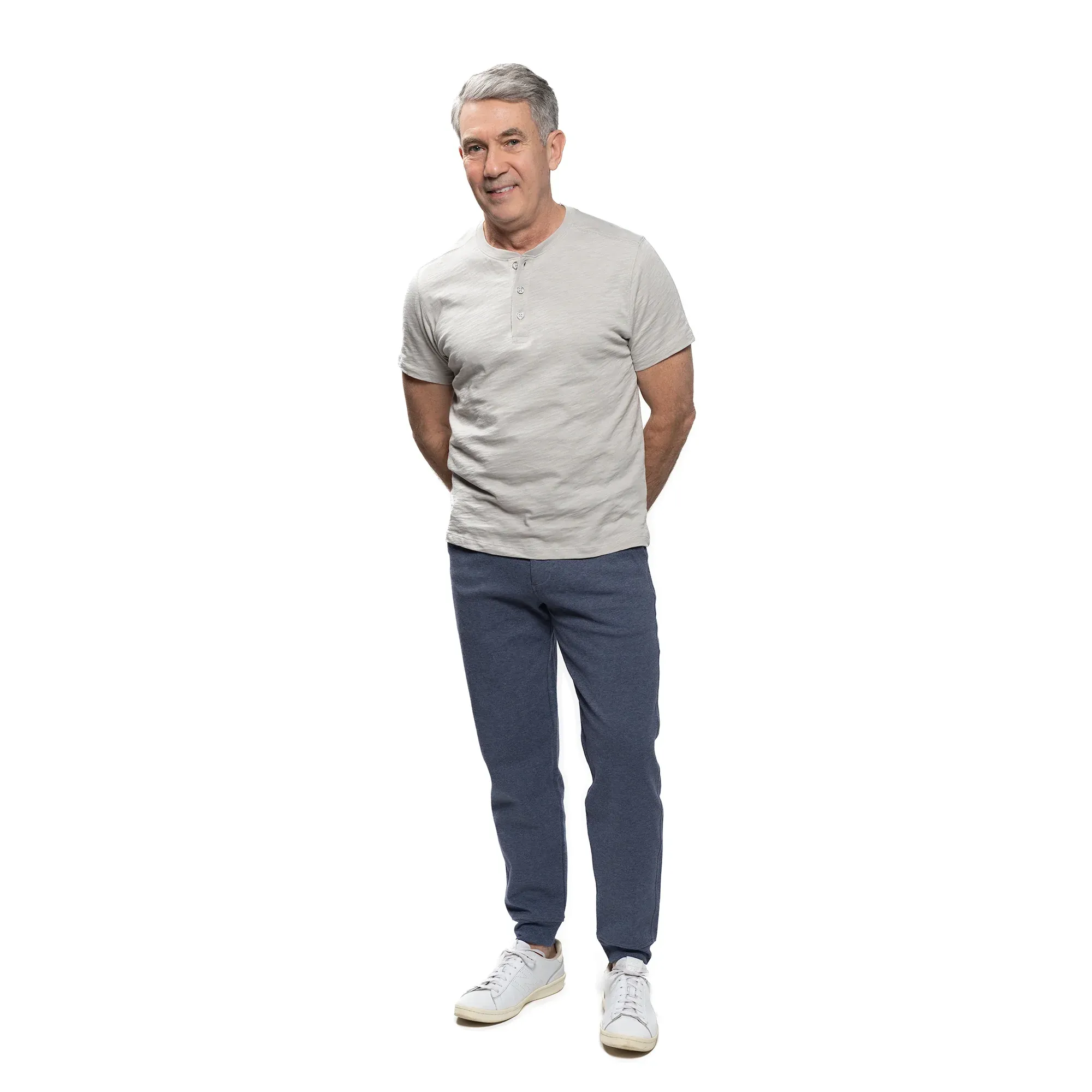 Henley Shirt Short Sleeve - Light Grey