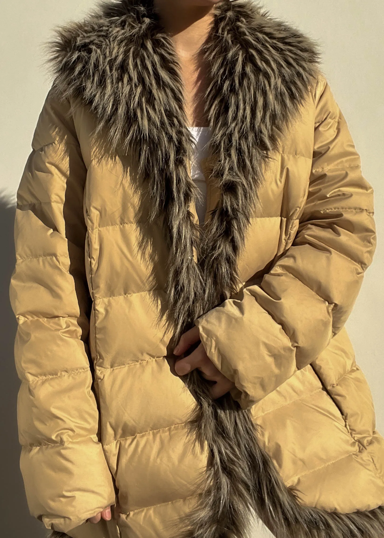 Isla Y2k Fur Trim Coat (XL)