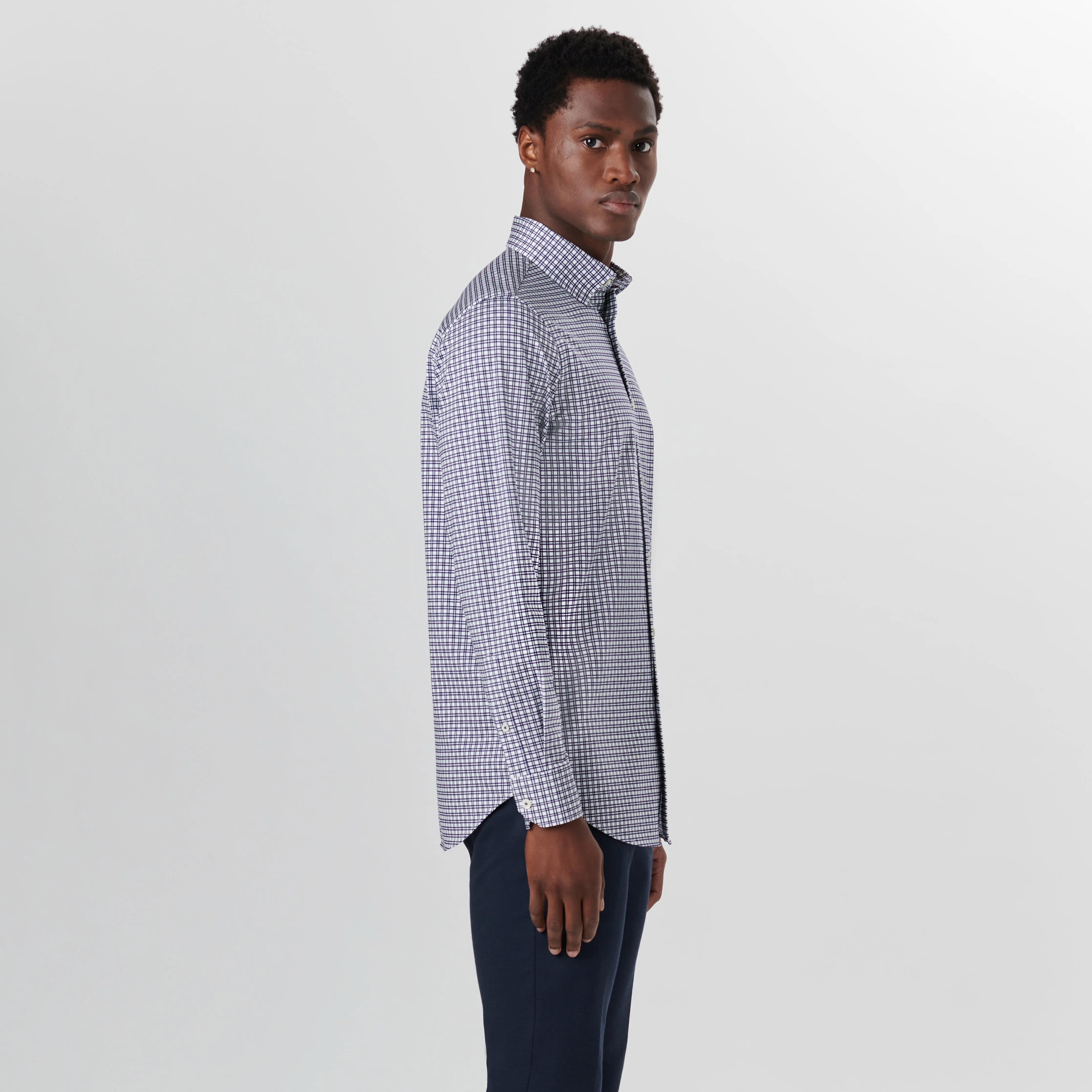 JAMES Grid Check OoohCotton Twill Shirt