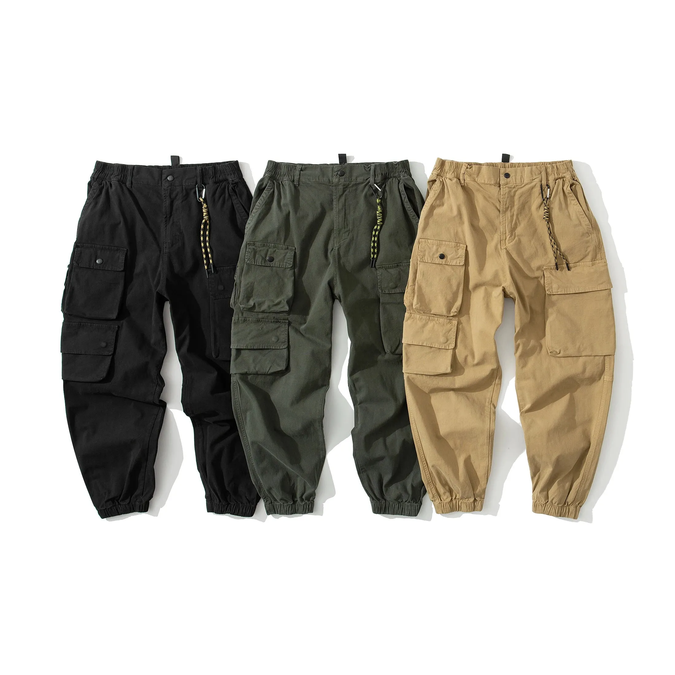 Japanese Streetwear Style Solid Cargo Pants