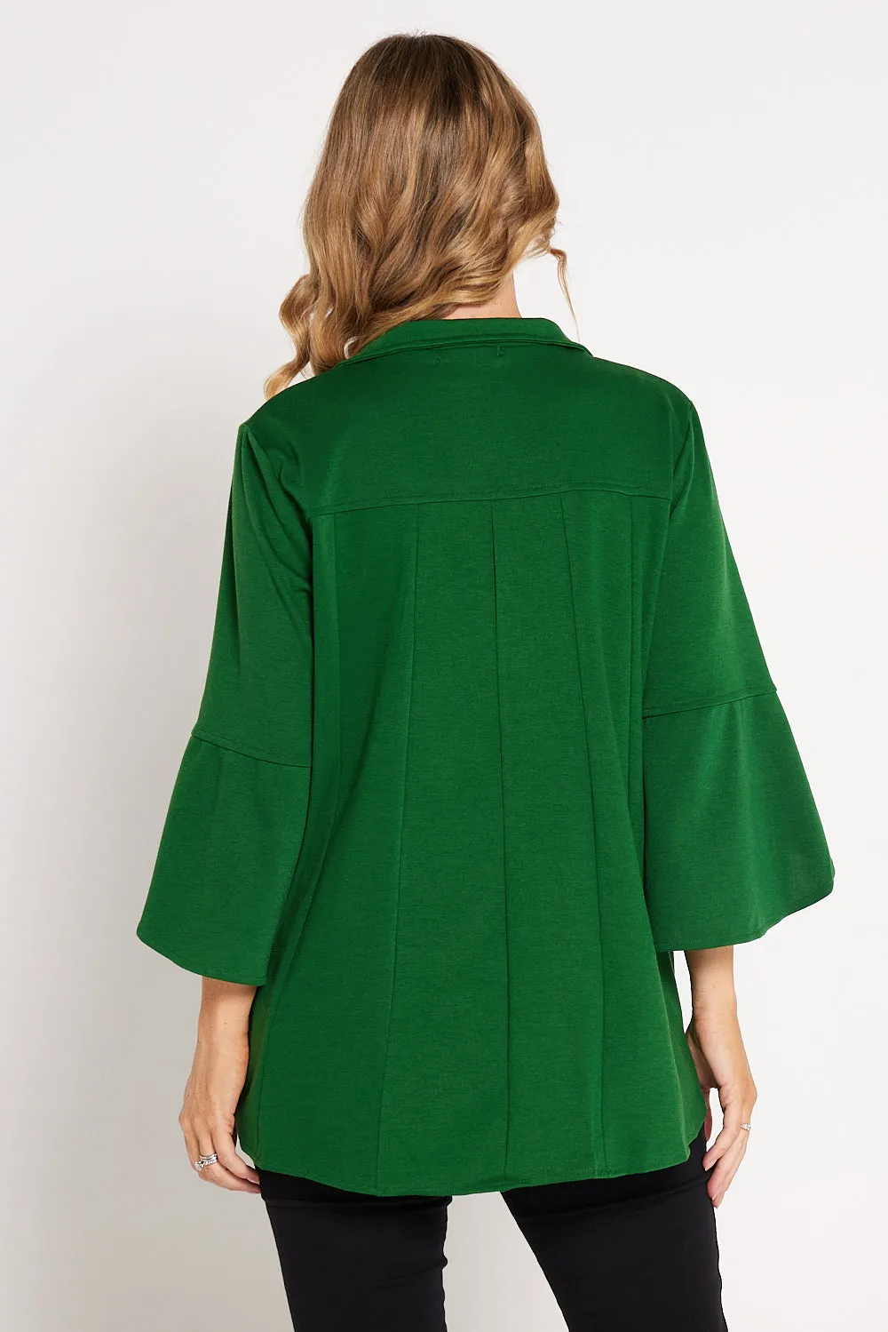 Jocelyn Tulip Sleeve Jacket - Green