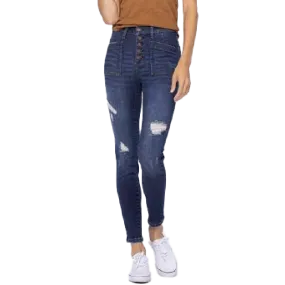 Judy Blue Women's High Rise Distressed Bootcut Jeans