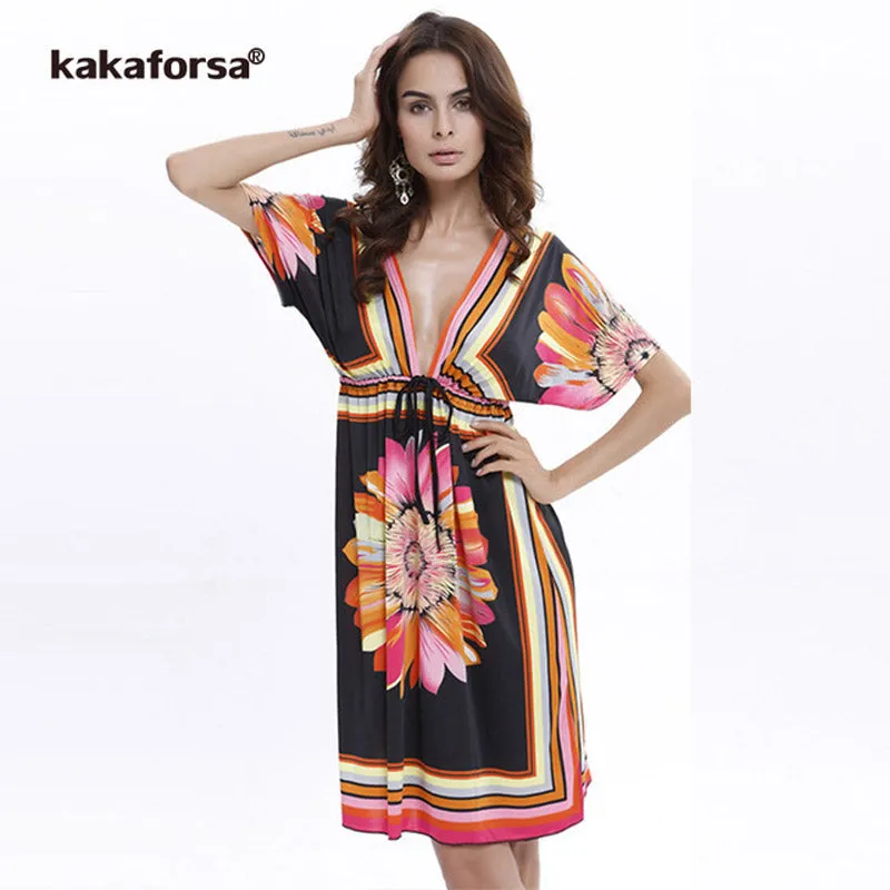 KAKAFORSA   Cotton Summer Beach Dress Cover-up