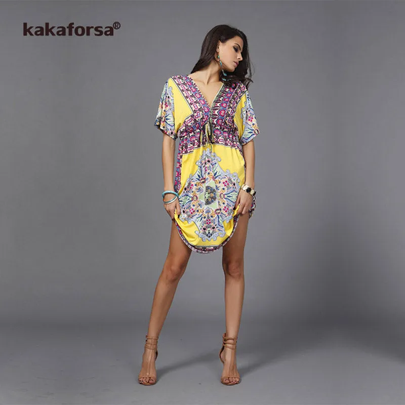 KAKAFORSA   Cotton Summer Beach Dress Cover-up