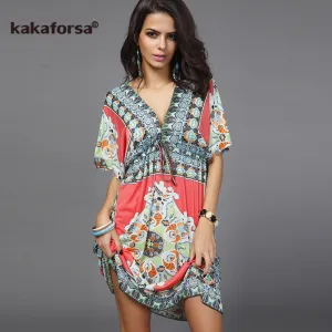 KAKAFORSA   Cotton Summer Beach Dress Cover-up