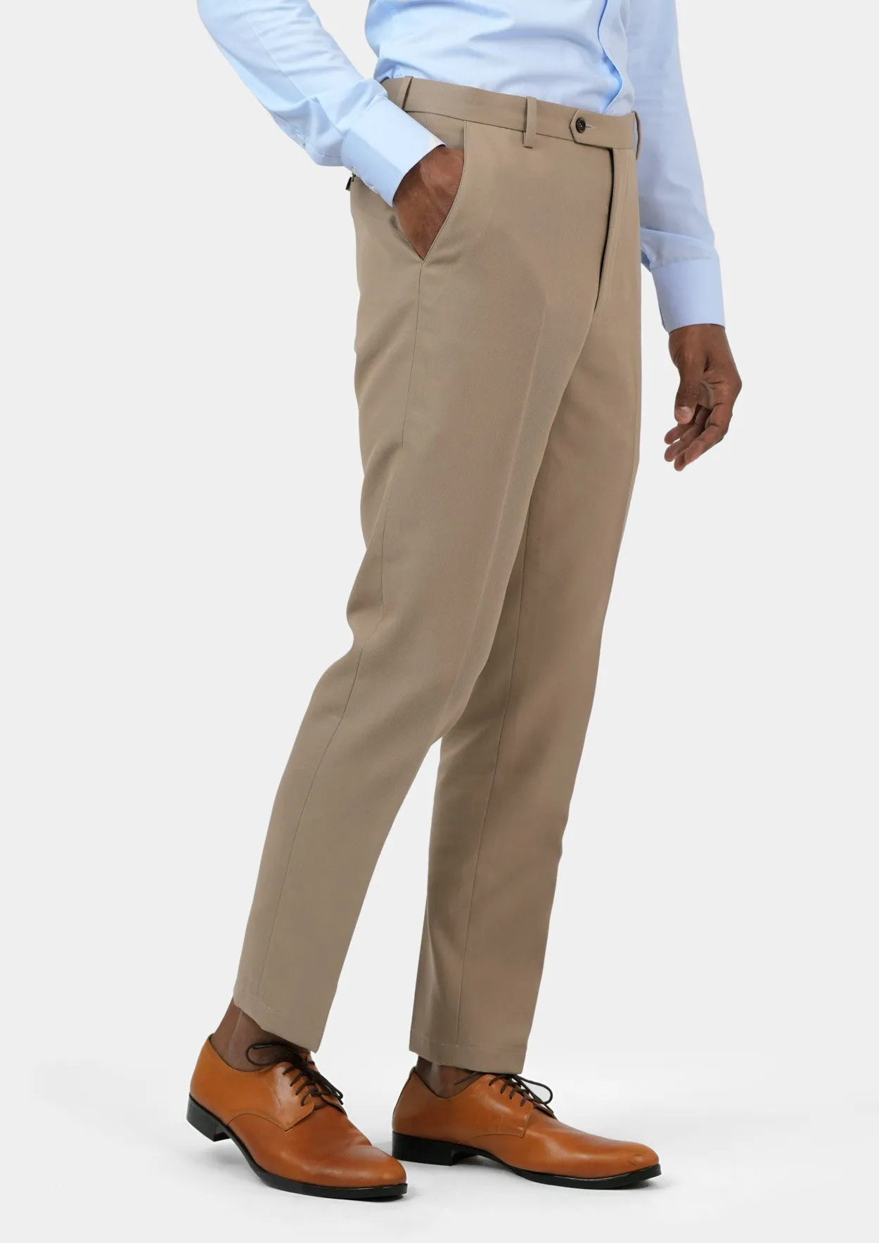 Khaki Cotton Chino Pants