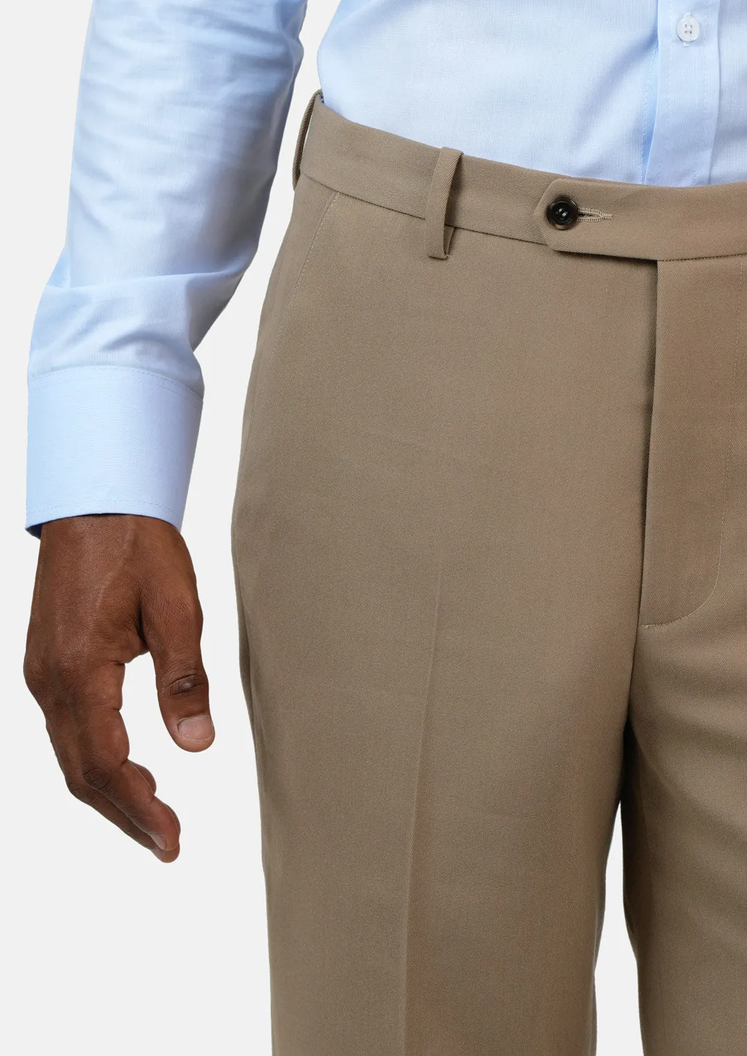 Khaki Cotton Chino Pants