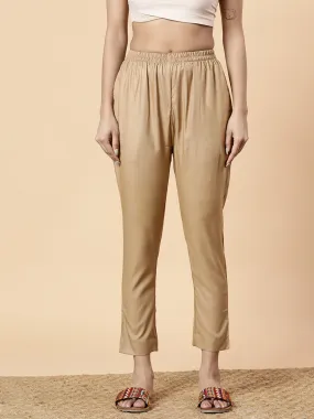 Khaki Rayon Pants