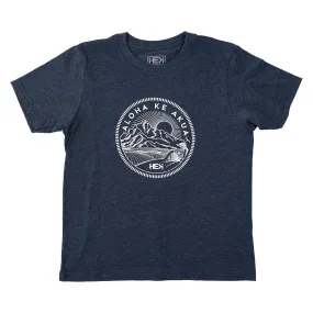 KID'S KAENA TEE IN MIDNIGHT NAVY