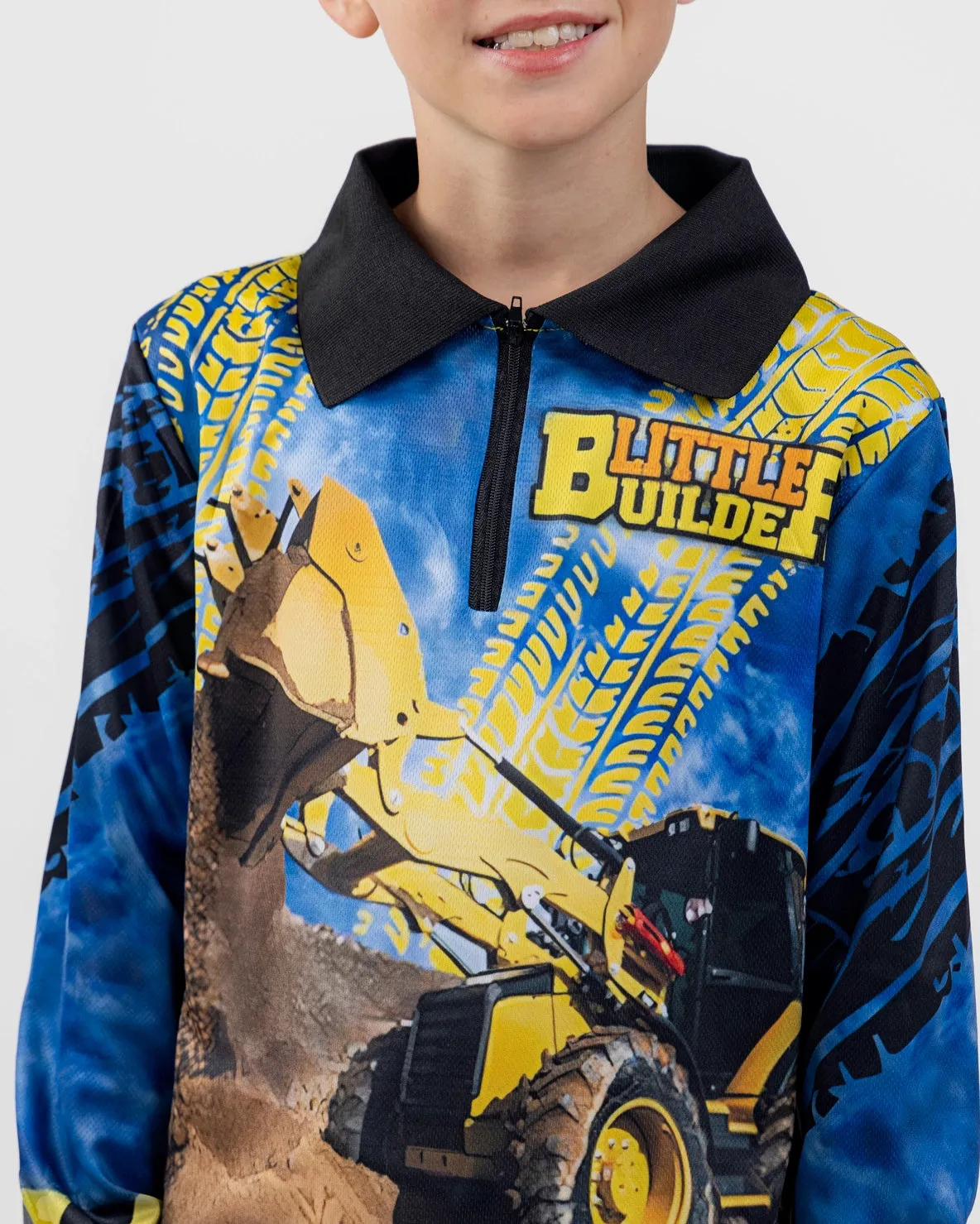 Kids Little Builder Fishing Shirt - Quick Dry & UV Rated