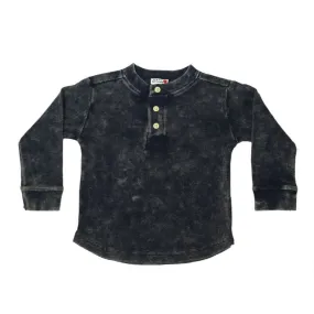 🎁Kids Long Sleeve Thermal Henley Shirt - Navy