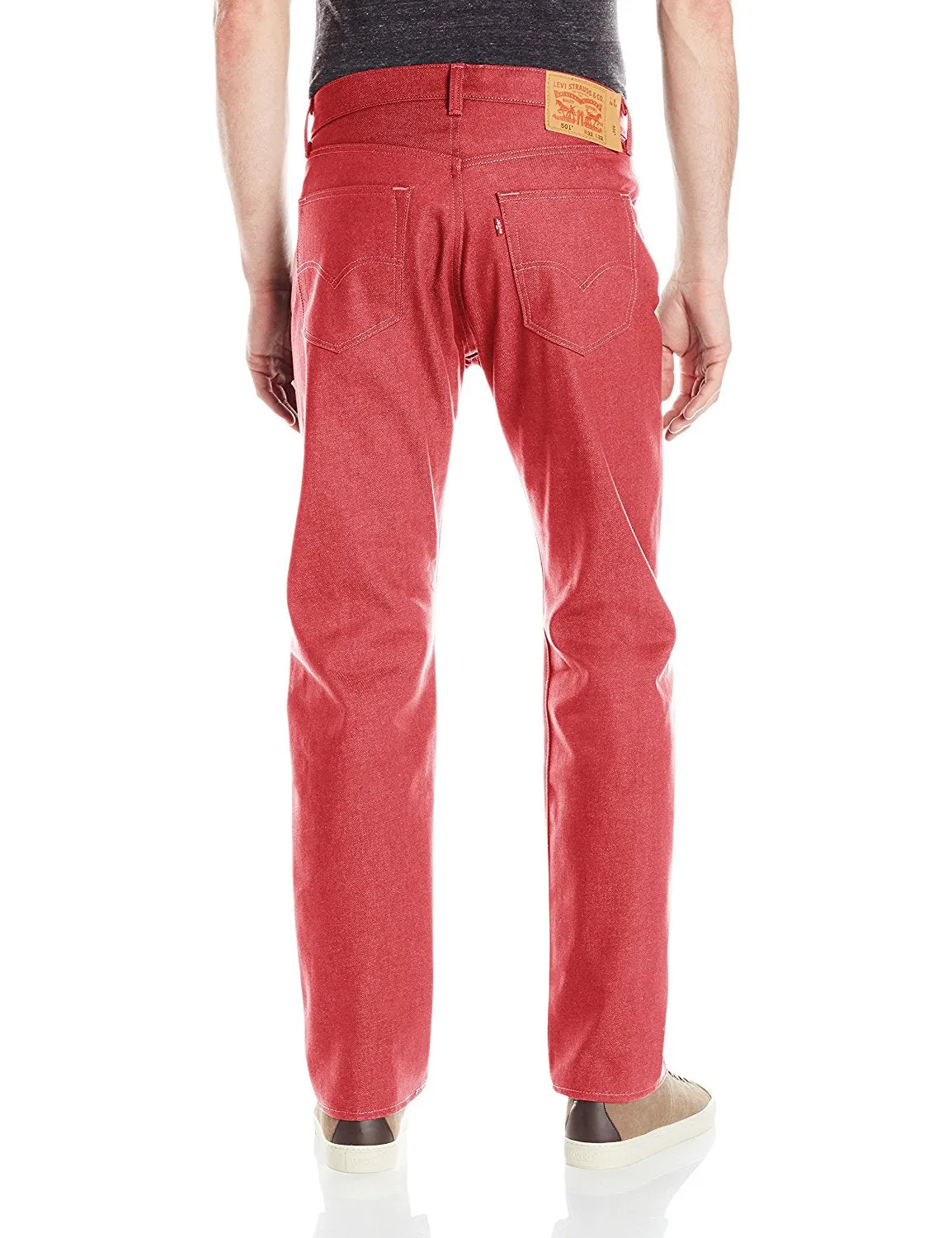 Levi's Men's 501 Original Shrink to Fit Jean Red Dahlia