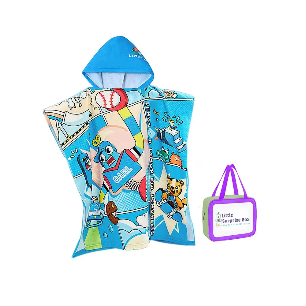 Little Surprise Box Hooded Swim Poncho/ Bath Towel/ swim coverup for Kids