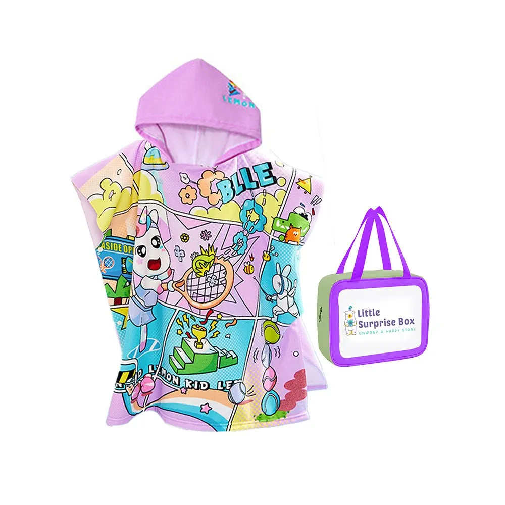 Little Surprise Box Hooded Swim Poncho/ Bath Towel/ swim coverup for Kids