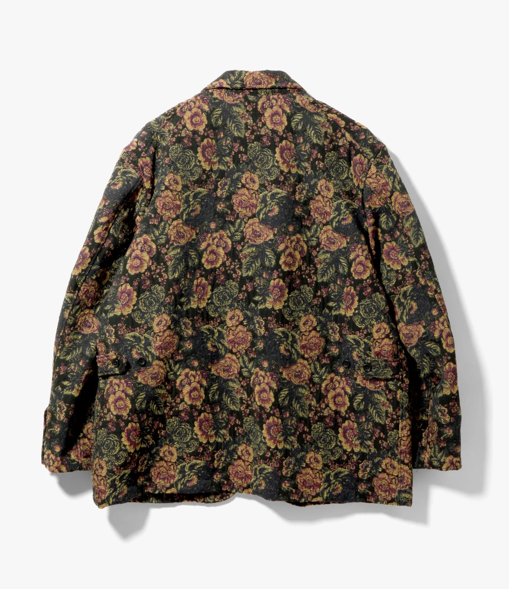 Loiter Jacket – Black/Gold Floral Jacquard Poly Cotton