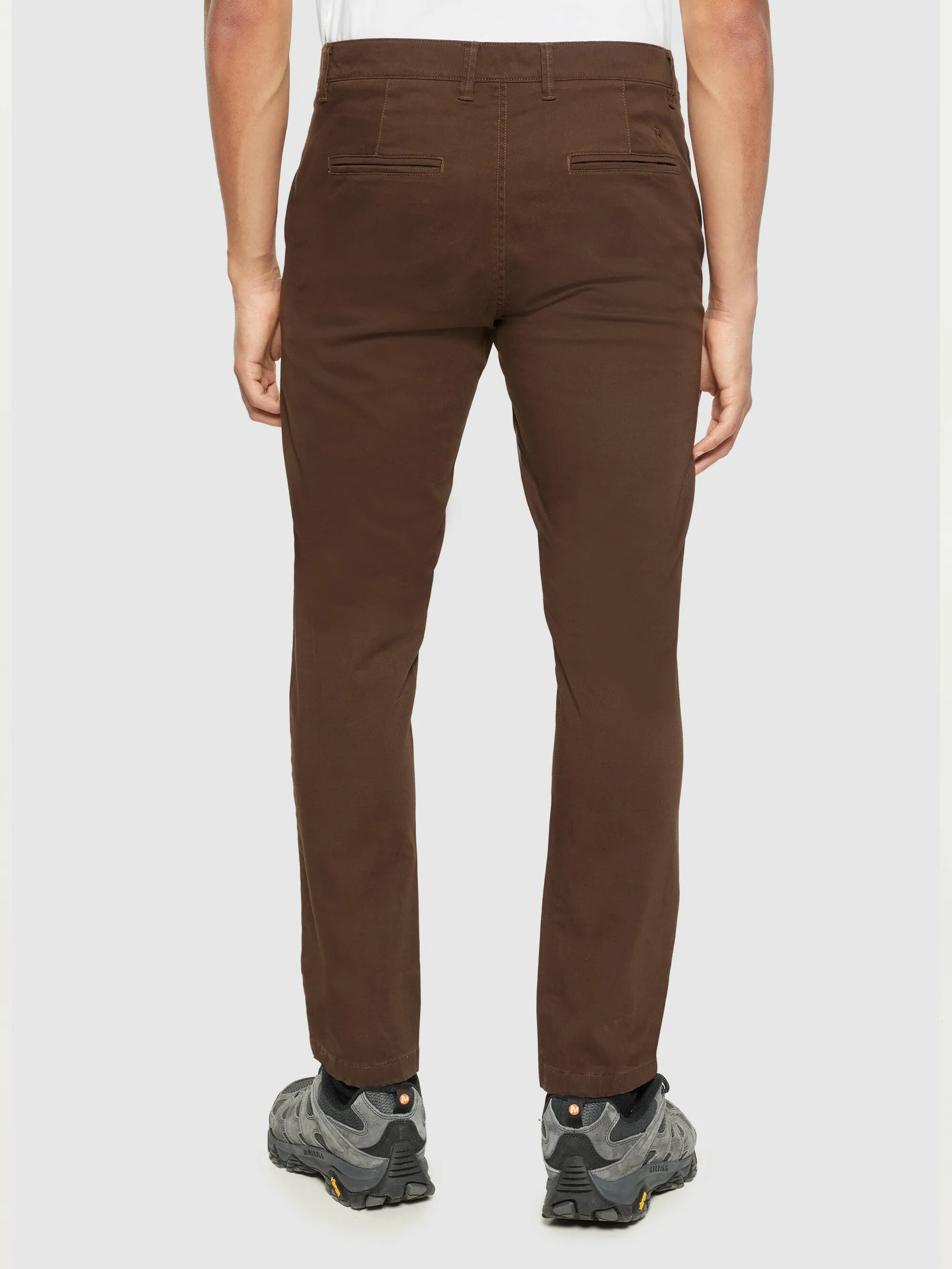 LUCA slim twill chino pants - Demitasse (brown)