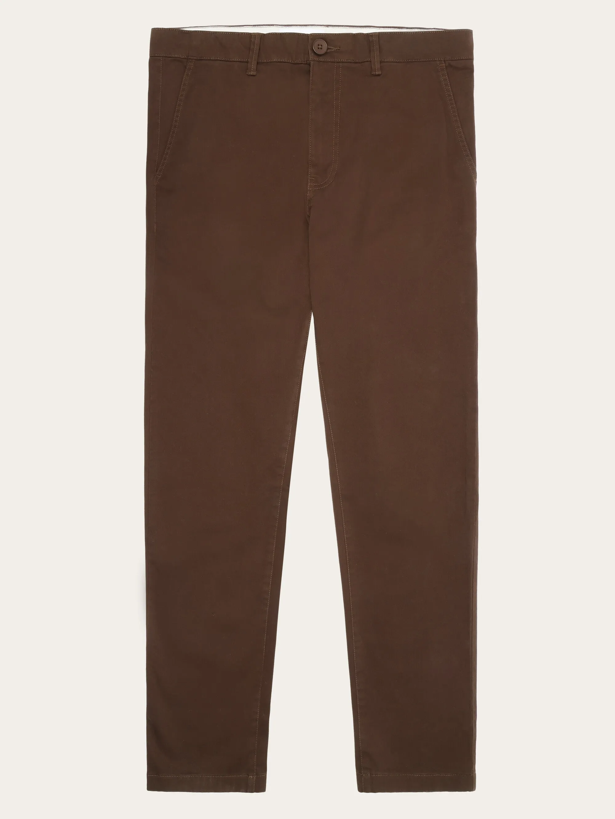 LUCA slim twill chino pants - Demitasse (brown)