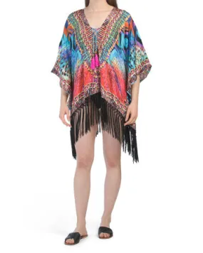 Lux Fringe Resort Cover Up- women