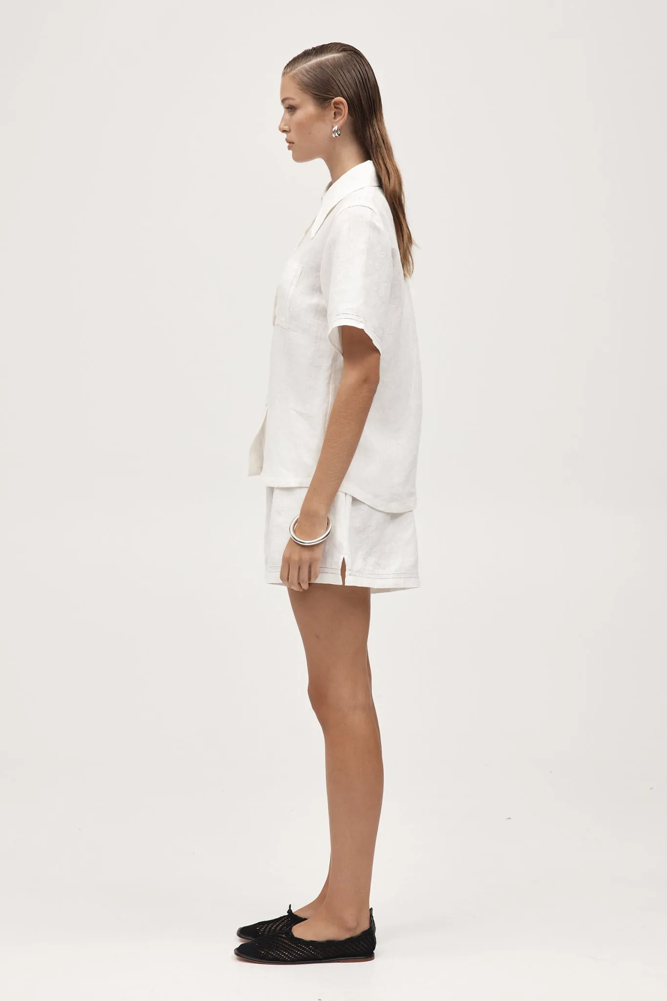 Marle Sunny Shirt - Linen - Ivory