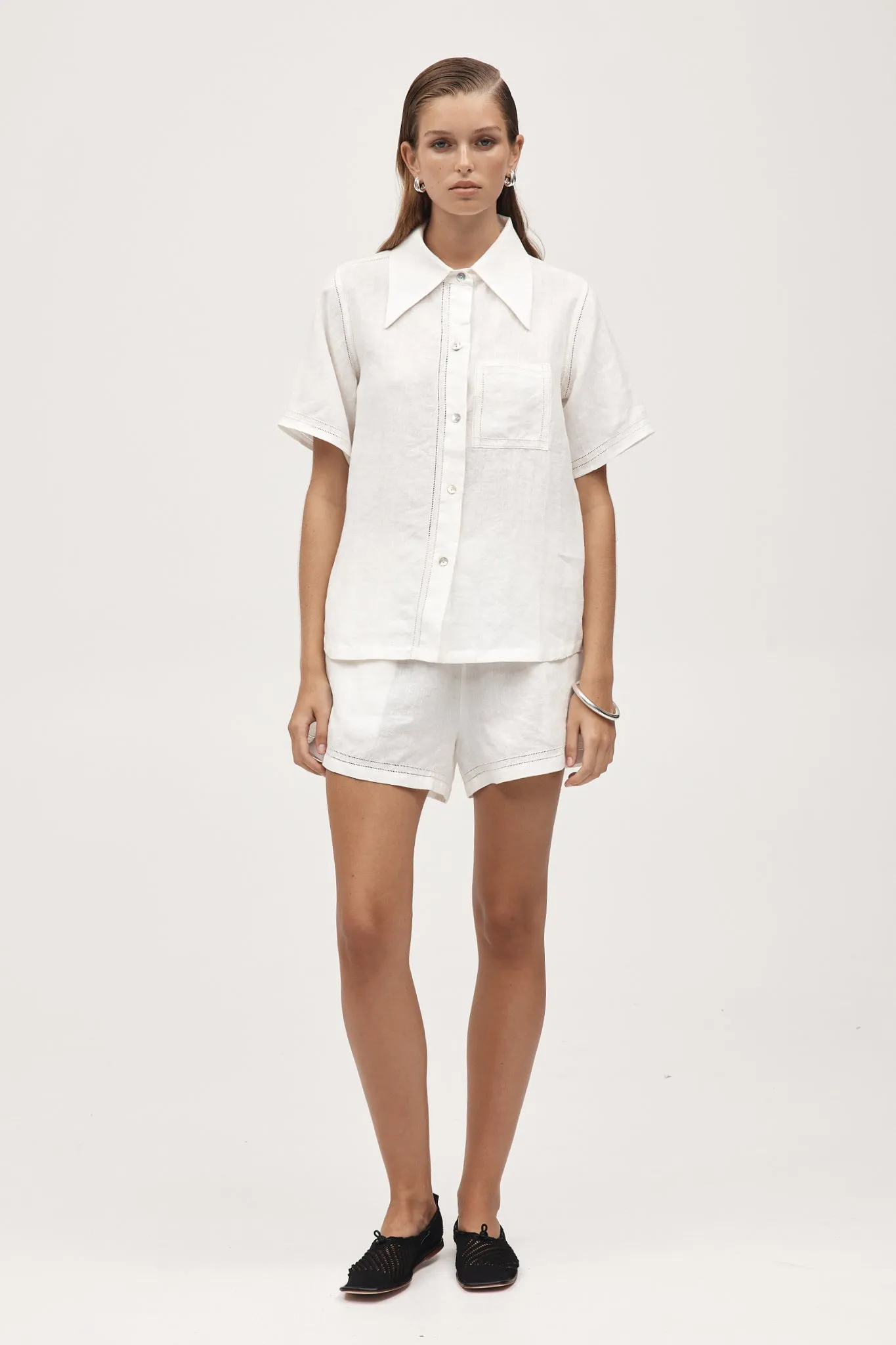 Marle Sunny Shirt - Linen - Ivory