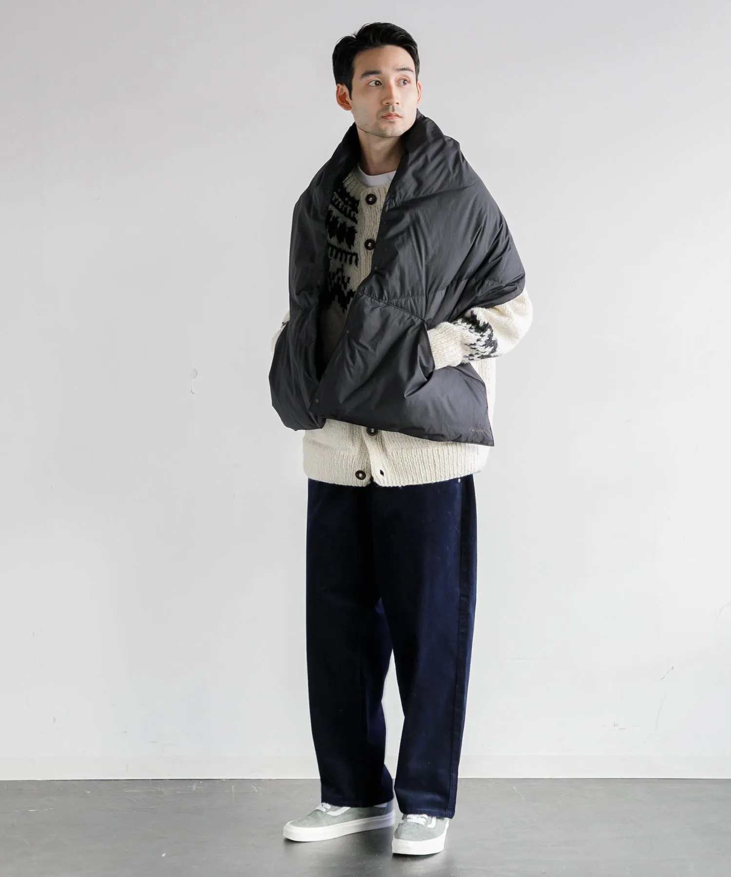 【MEN , WOMEN】NANGA DOWN PONCHO MUFFLER