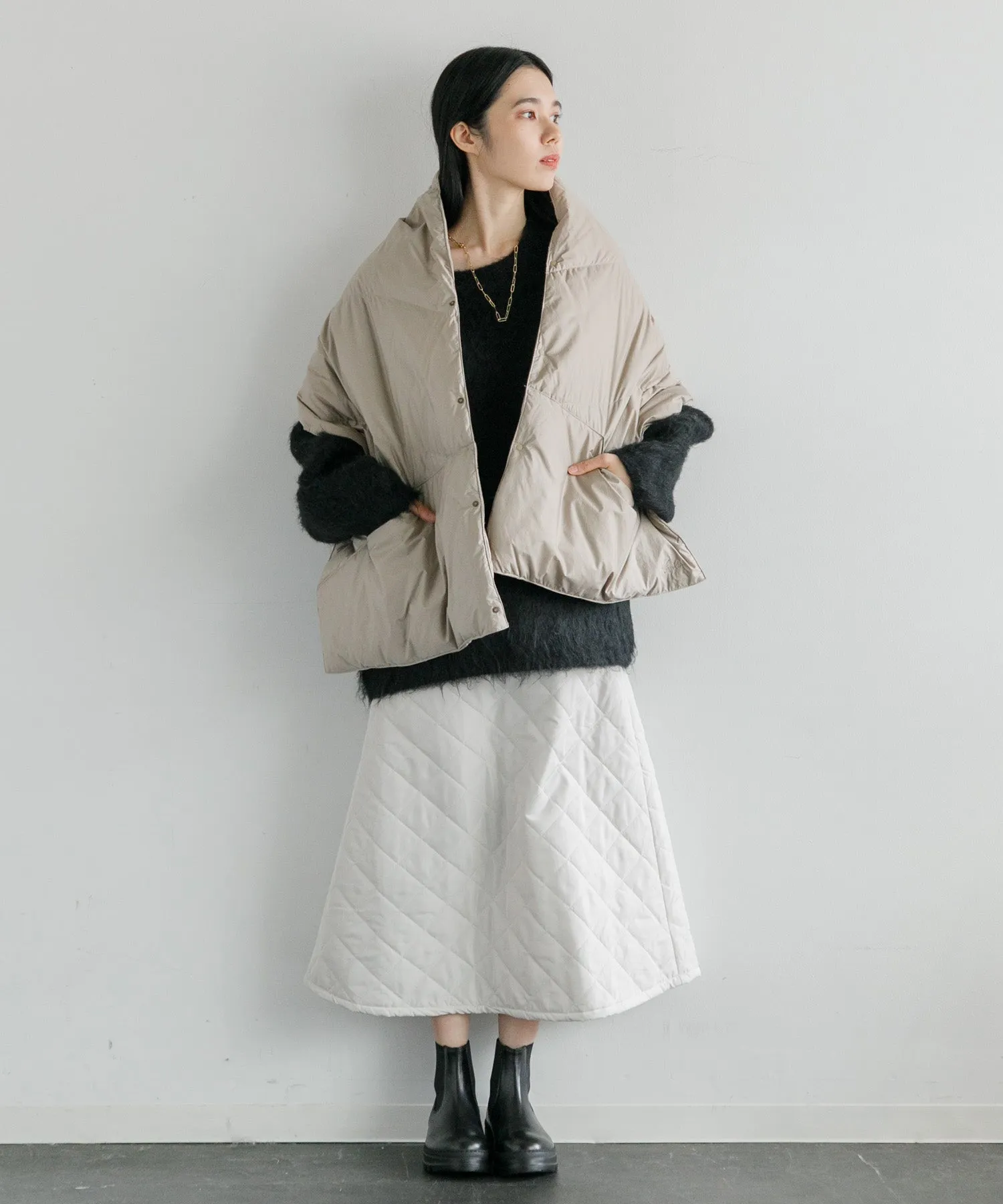 【MEN , WOMEN】NANGA DOWN PONCHO MUFFLER