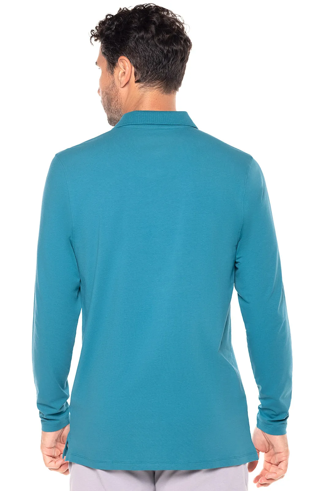 Men's Coppitt Long Sleeve Weekend Polo  |  Tahitian Teal