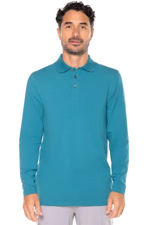 Men's Coppitt Long Sleeve Weekend Polo  |  Tahitian Teal