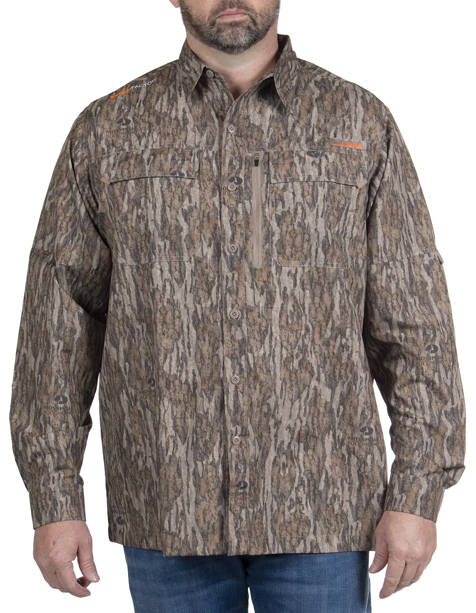 Men's Hatcher Pass Long Sleeve Camo Guide Shirt - Mossy Oak