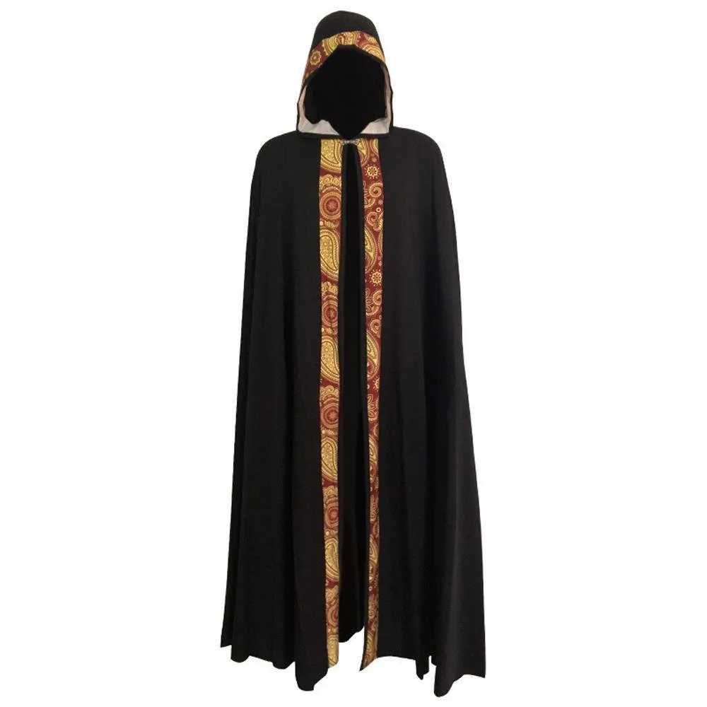 Men's Long Cloak Medieval Church Clergy Loose Dress Cape Cosplay Costume Halloween Outfit