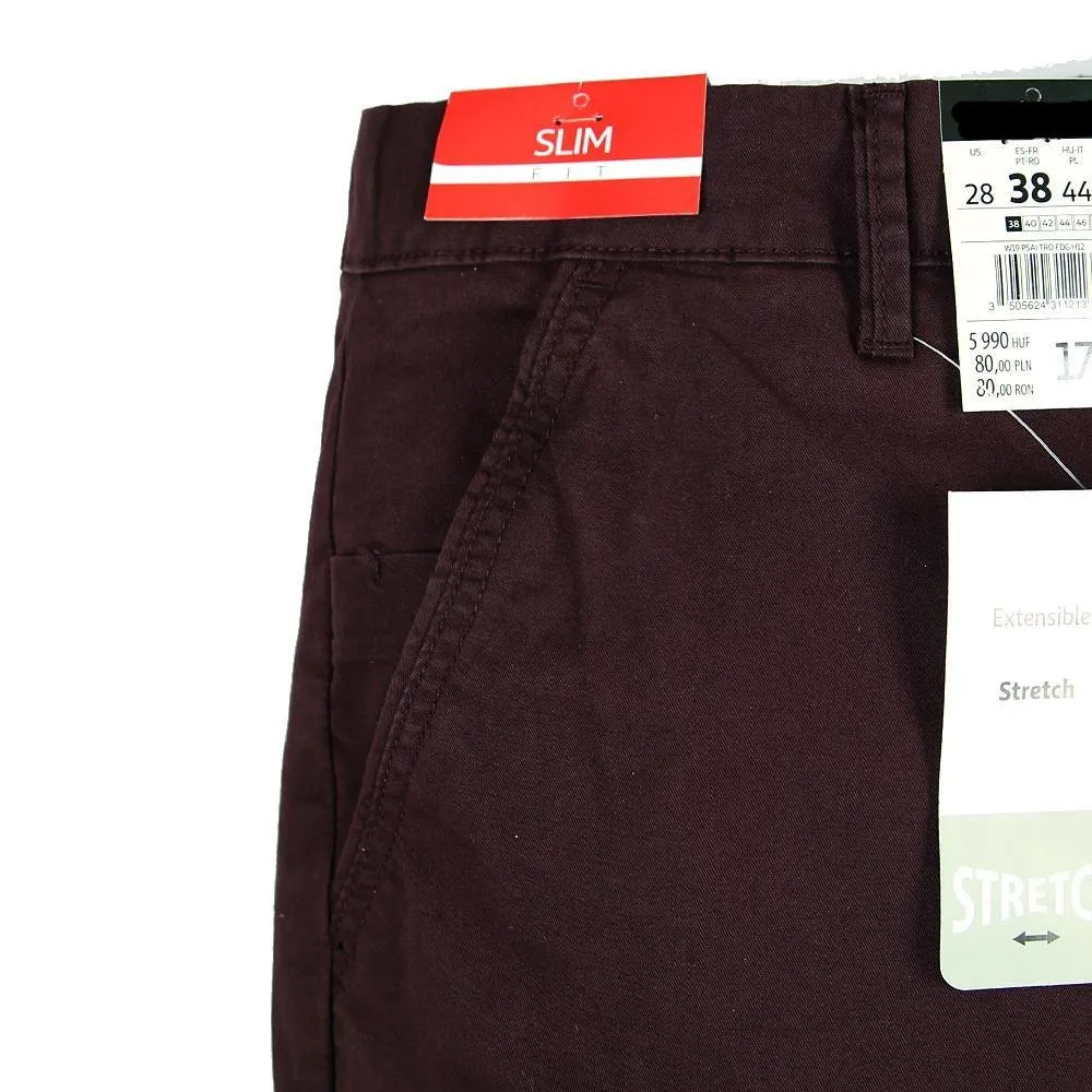 Men's Premium Quality Burgundy Slim Fit Cotton Chino (IN-11631)