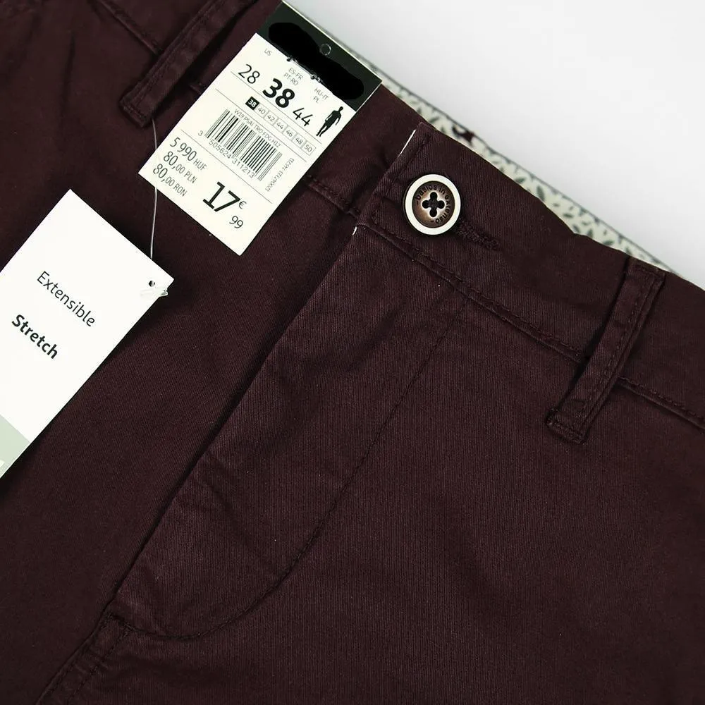 Men's Premium Quality Burgundy Slim Fit Cotton Chino (IN-11631)