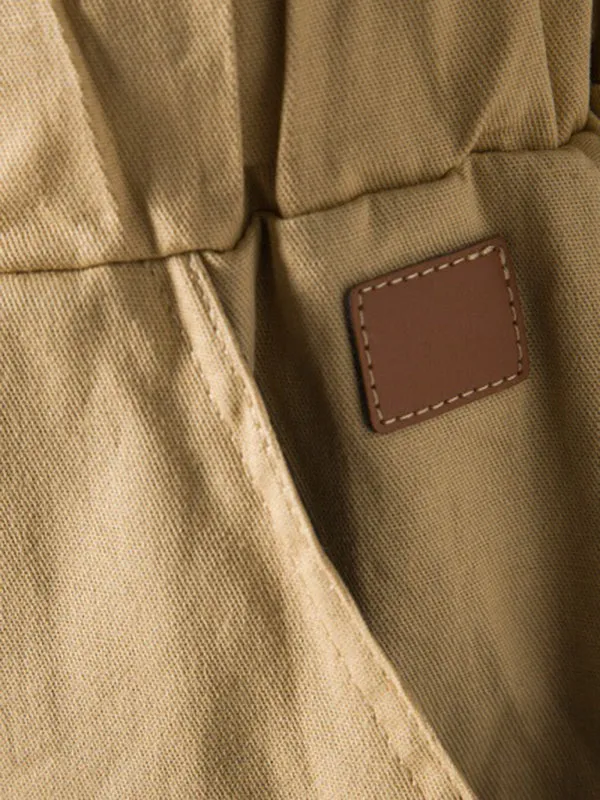 Men's Solid Color Double-Knit Cargo Shorts