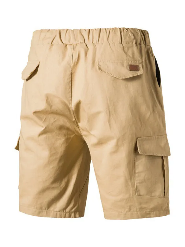 Men's Solid Color Double-Knit Cargo Shorts