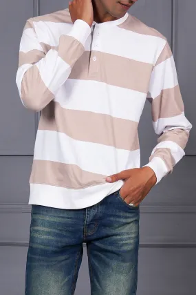 Men'S Striper Henley